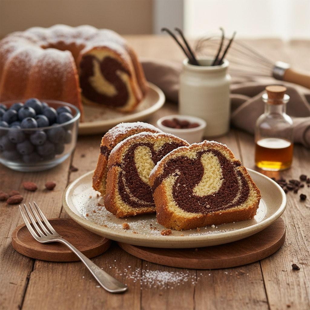 Recept za najbolj sočen marmorni kolač iz otroštva