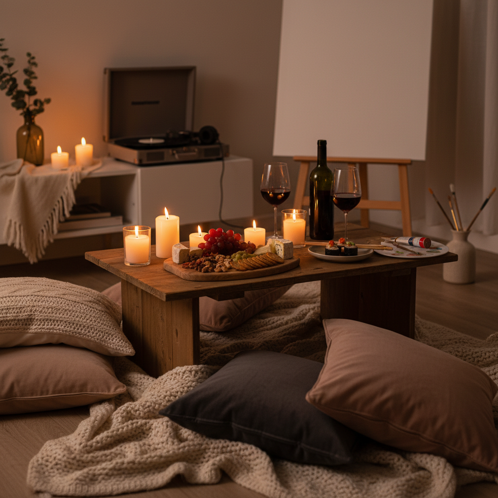 Zmenek doma: Ideje za popoln romantičen večer