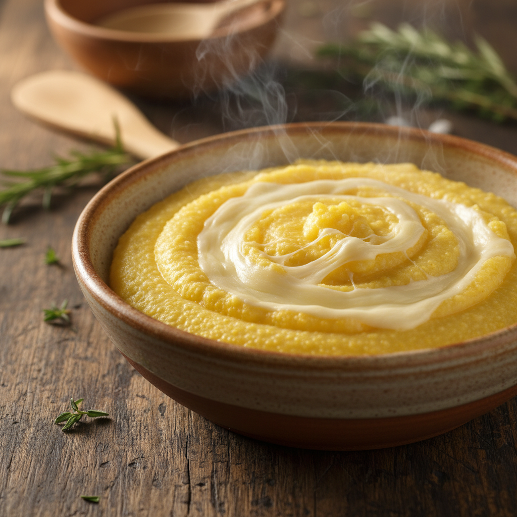 Preprost recept za kremno polento s sirom, ki bo navdušil